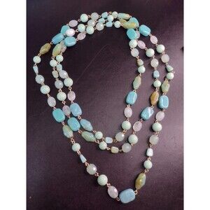 Vintage long bead necklace 70"